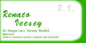 renato vecsey business card
