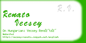 renato vecsey business card